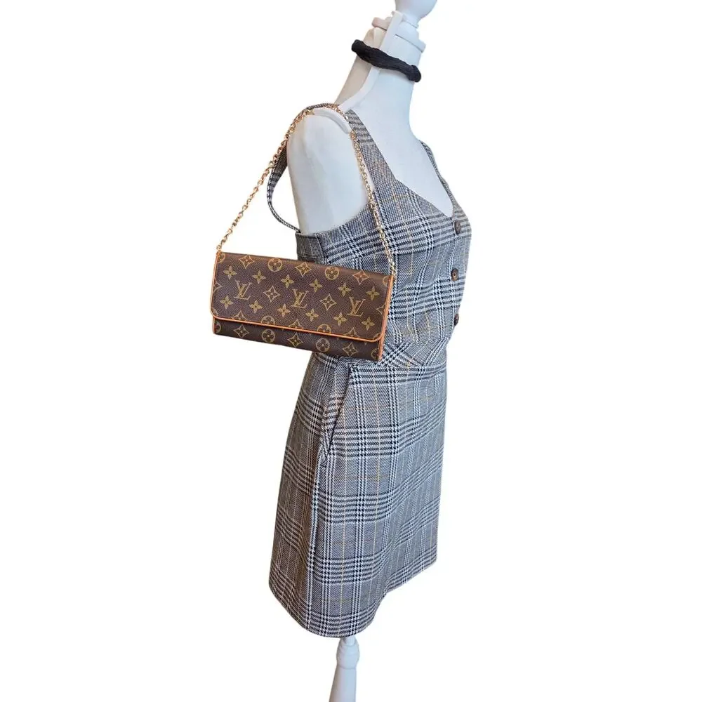 Louis Vuitton Vintage Monogram Twin Pochette GM LV Bag Clutch